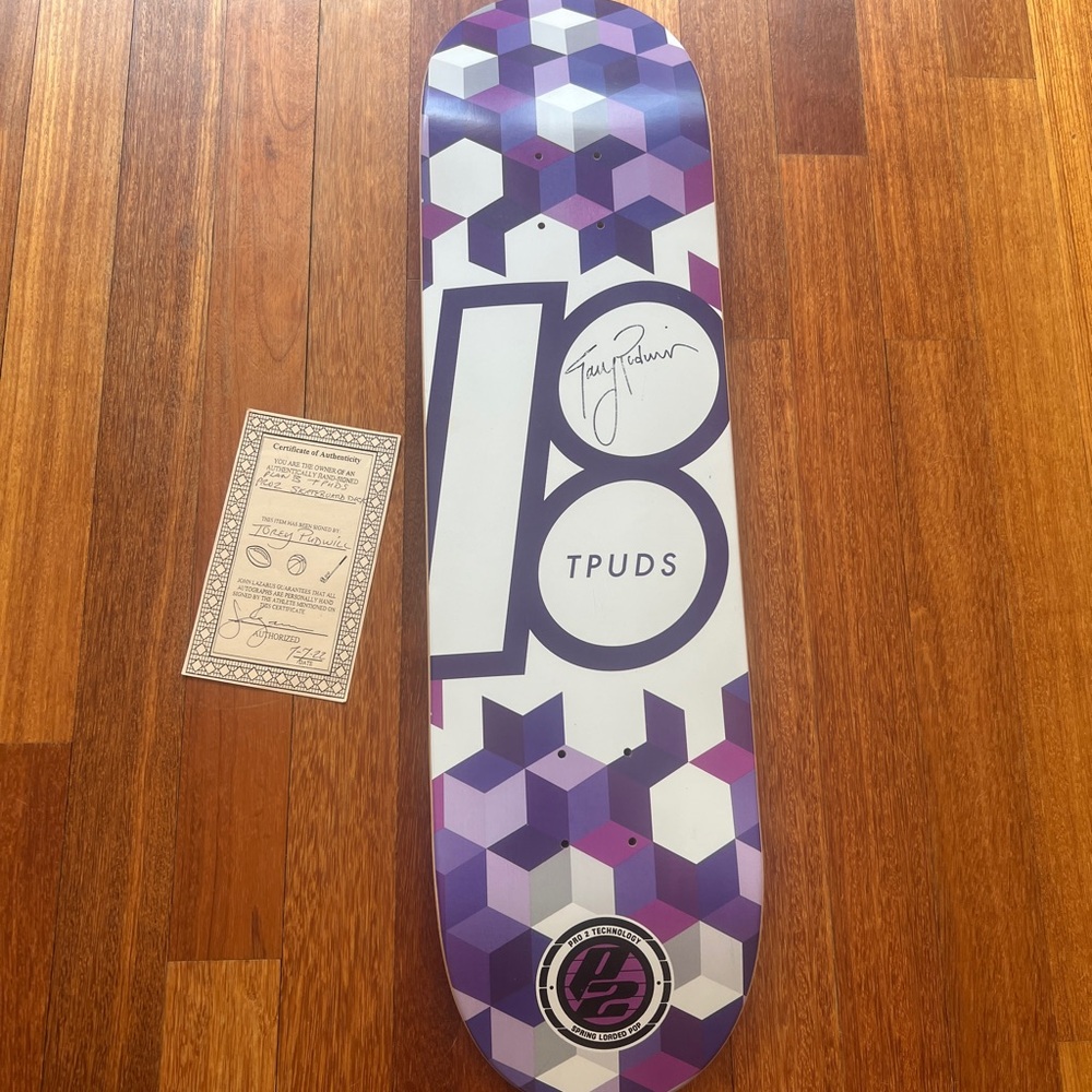 Torey pudwill signed plan b rare Purple and White Skateboard Deck